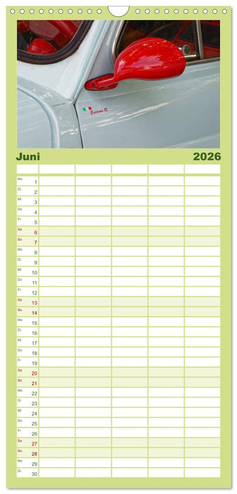 Cinquecento Der kleine Italiener - 60 Jahre zeitloses Kultobjekt (CALVENDO Familienplaner 2026)