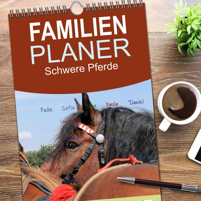 Schwere Pferde (CALVENDO Familienplaner 2026)