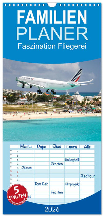 Faszination Fliegerei (CALVENDO Familienplaner 2026)