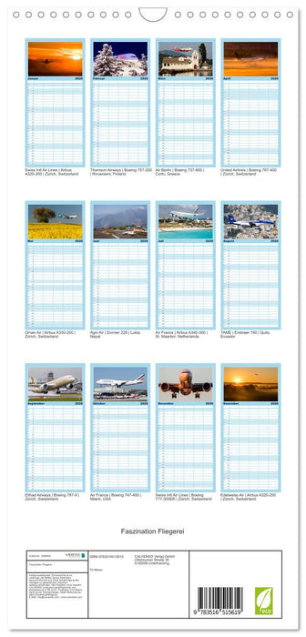 Faszination Fliegerei (CALVENDO Familienplaner 2026)