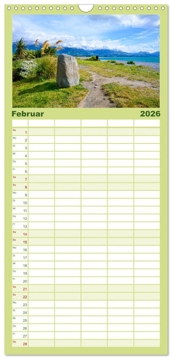 Neuseeland - Die schönsten Orte am anderen Ende der Welt (CALVENDO Familienplaner 2026)