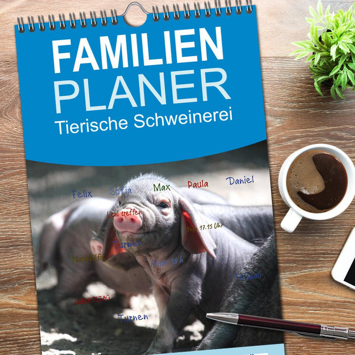Tierische Schweinerei (CALVENDO Familienplaner 2026)