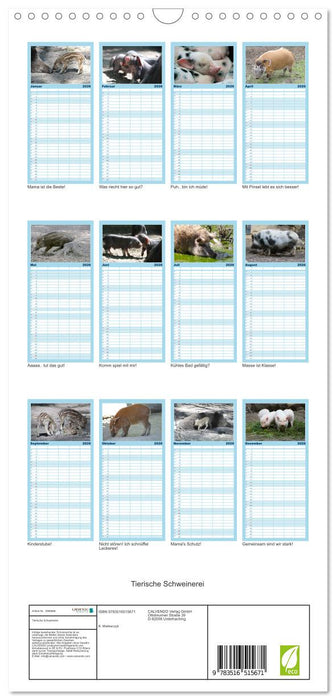 Tierische Schweinerei (CALVENDO Familienplaner 2026)