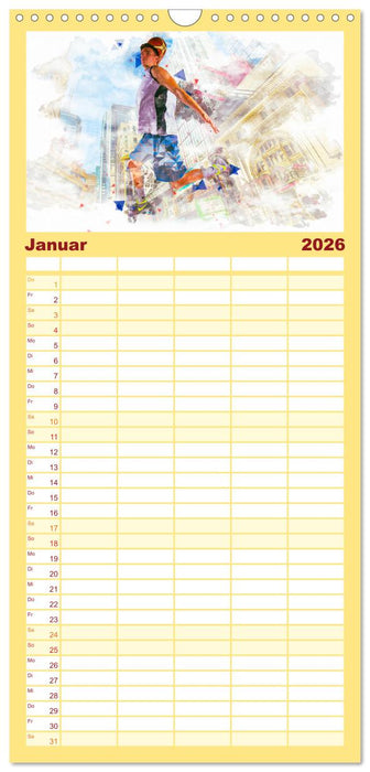 Basketball Art (CALVENDO Familienplaner 2026)