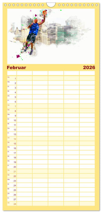 Basketball Art (CALVENDO Familienplaner 2026)