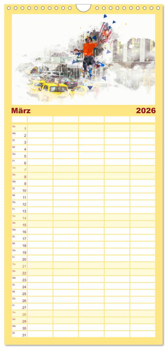 Basketball Art (CALVENDO Familienplaner 2026)