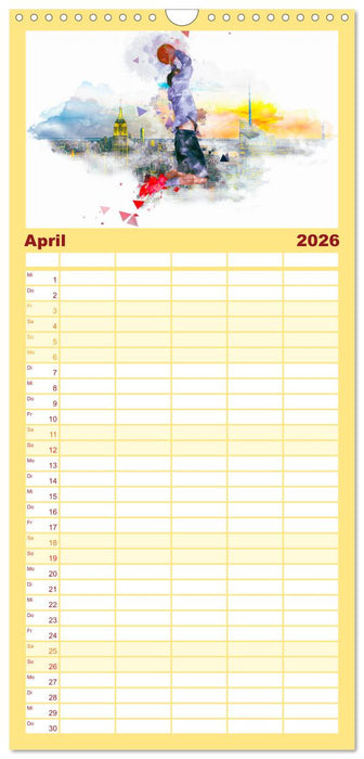 Basketball Art (CALVENDO Familienplaner 2026)