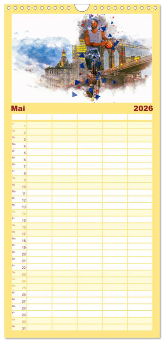 Basketball Art (CALVENDO Familienplaner 2026)