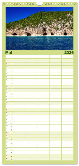 Sardinien - Traumstrände am Mittelmeer (CALVENDO Familienplaner 2026)