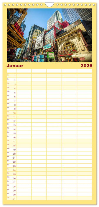 Stadtansichten New York (CALVENDO Familienplaner 2026)