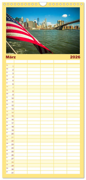 Stadtansichten New York (CALVENDO Familienplaner 2026)