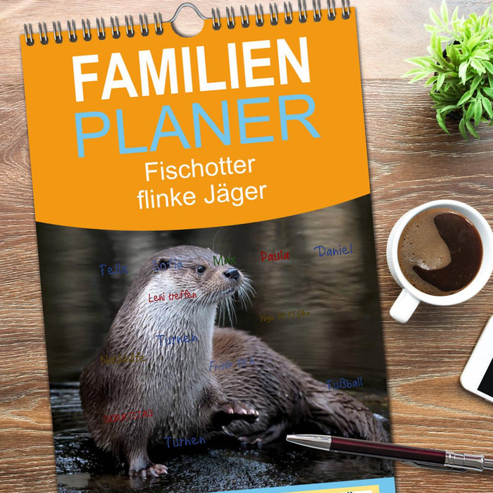 Fischotter, flinke Jäger (CALVENDO Familienplaner 2026)