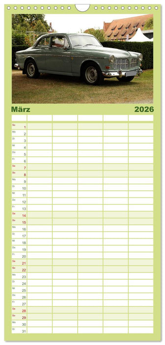 Oldtimer vergangenger Jahrzehnte (CALVENDO Familienplaner 2026)