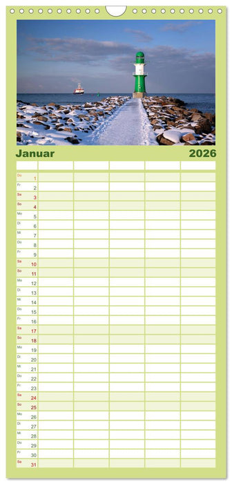 Seebad Warnemünde (CALVENDO Familienplaner 2026)