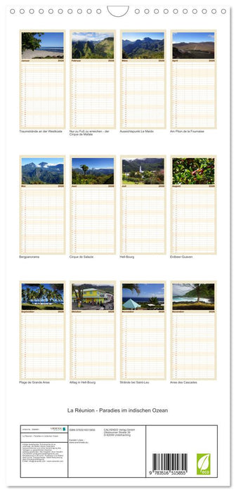 La Réunion - Paradies im indischen Ozean (CALVENDO Familienplaner 2026)