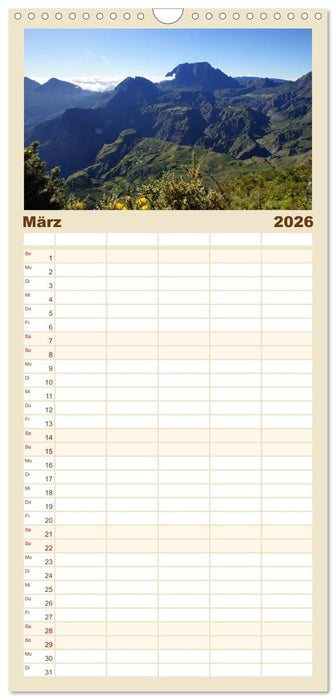 La Réunion - Paradies im indischen Ozean (CALVENDO Familienplaner 2026)