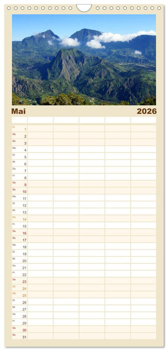 La Réunion - Paradies im indischen Ozean (CALVENDO Familienplaner 2026)