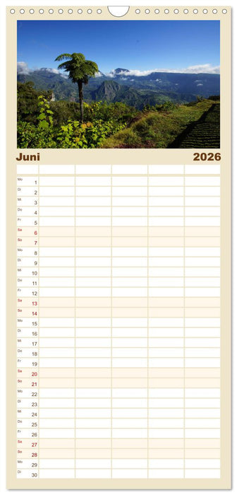 La Réunion - Paradies im indischen Ozean (CALVENDO Familienplaner 2026)