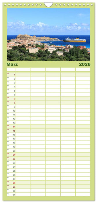 Korsika - raue Schönheit (CALVENDO Familienplaner 2026)