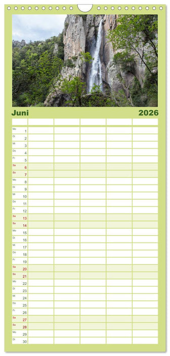 Korsika - raue Schönheit (CALVENDO Familienplaner 2026)