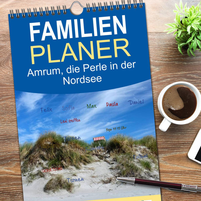 Amrum, die Perle in der Nordsee (CALVENDO Familienplaner 2026)