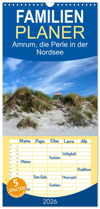 Amrum, die Perle in der Nordsee (CALVENDO Familienplaner 2026)
