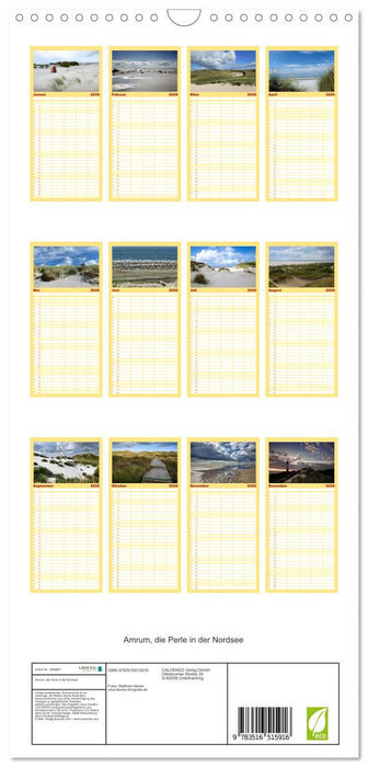 Amrum, die Perle in der Nordsee (CALVENDO Familienplaner 2026)