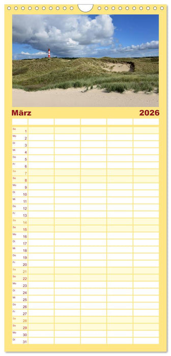 Amrum, die Perle in der Nordsee (CALVENDO Familienplaner 2026)