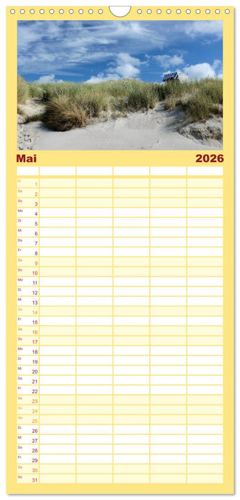 Amrum, die Perle in der Nordsee (CALVENDO Familienplaner 2026)