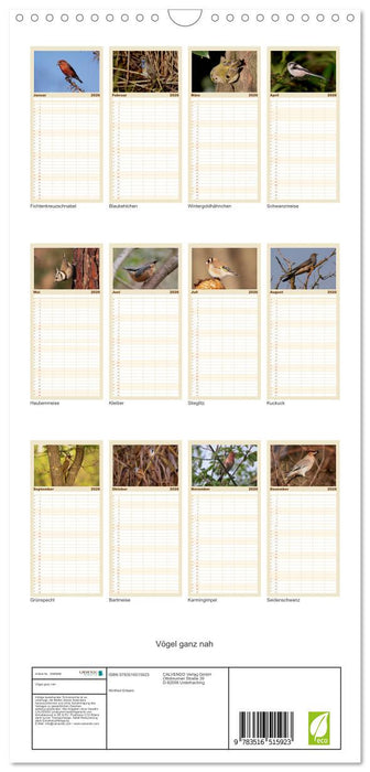Vögel ganz nah (CALVENDO Familienplaner 2026)