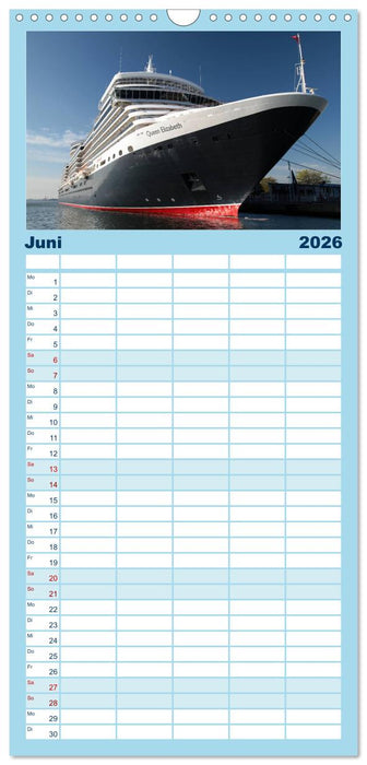 Kreuzfahrt Warnemünde (CALVENDO Familienplaner 2026)