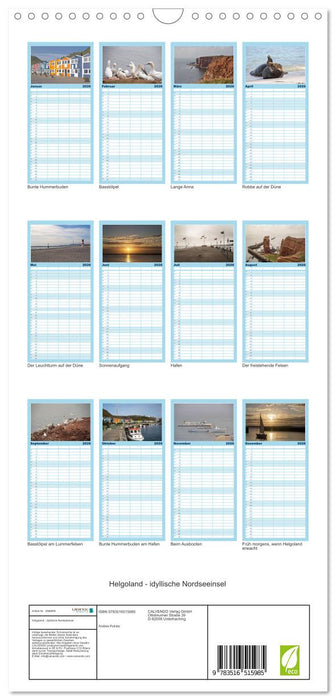 Helgoland - idyllische Nordseeinsel (CALVENDO Familienplaner 2026)