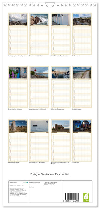 Bretagne: Finistère - am Ende der Welt (CALVENDO Familienplaner 2026)