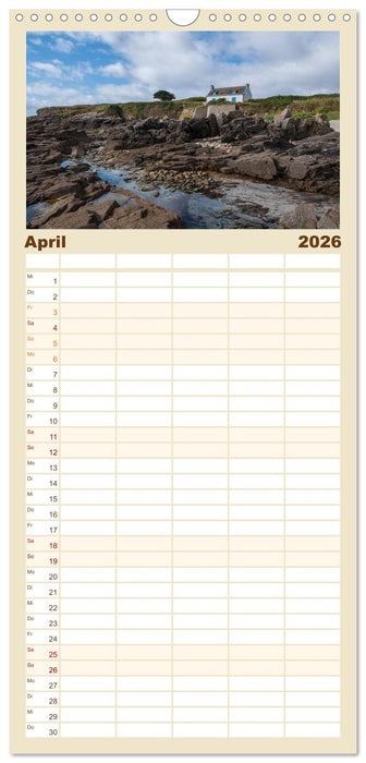 Bretagne: Finistère - am Ende der Welt (CALVENDO Familienplaner 2026)