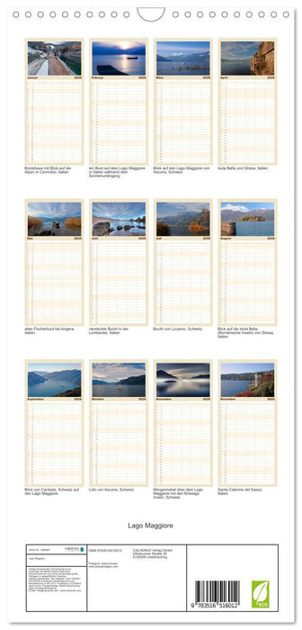 Lago Maggiore (CALVENDO Familienplaner 2026)