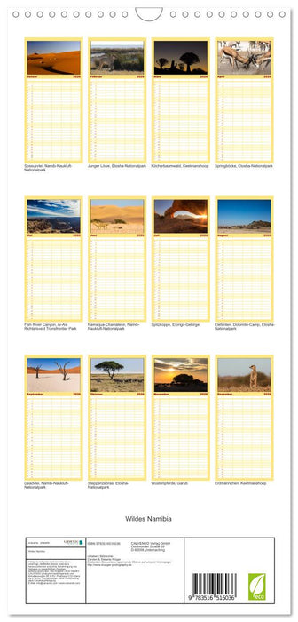 Wildes Namibia (CALVENDO Familienplaner 2026)