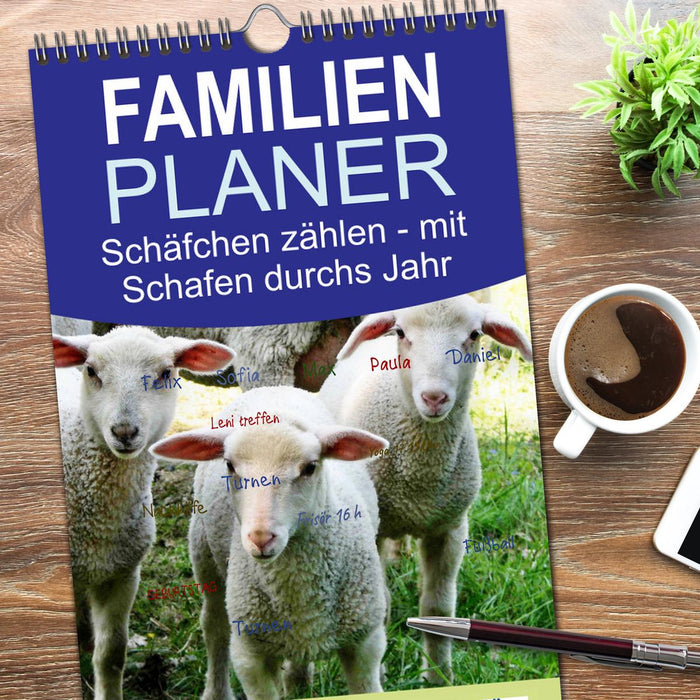 Schäfchen zählen - mit Schafen durchs Jahr (CALVENDO Familienplaner 2026)