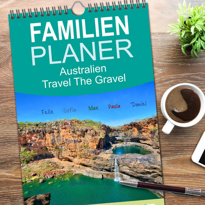 Australien - Travel The Gravel (CALVENDO Familienplaner 2026)