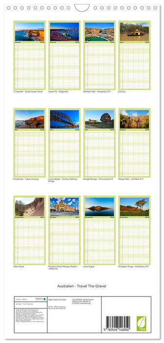 Australien - Travel The Gravel (CALVENDO Familienplaner 2026)