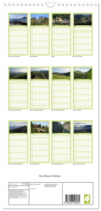 Das Zittauer Gebirge - (CALVENDO Familienplaner 2026)