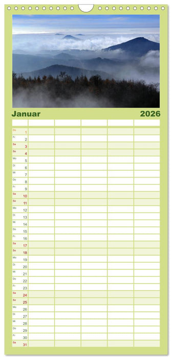 Das Zittauer Gebirge - (CALVENDO Familienplaner 2026)