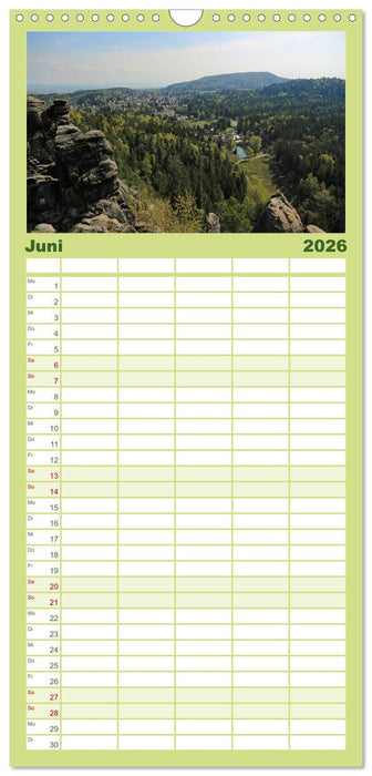 Das Zittauer Gebirge - (CALVENDO Familienplaner 2026)