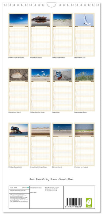Sankt Peter-Ording. Sonne - Strand - Meer (CALVENDO Familienplaner 2026)
