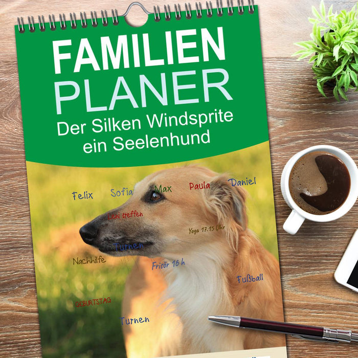 Der Silken Windsprite - ein Seelenhund (CALVENDO Familienplaner 2026)