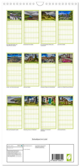 Schottland im Licht (CALVENDO Familienplaner 2026)