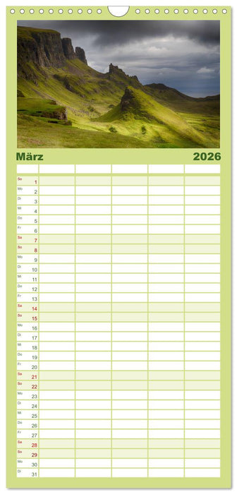 Schottland im Licht (CALVENDO Familienplaner 2026)