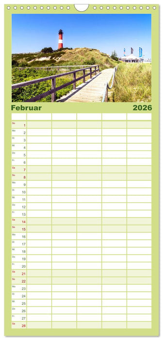 SYLT Dünenwege (CALVENDO Familienplaner 2026)