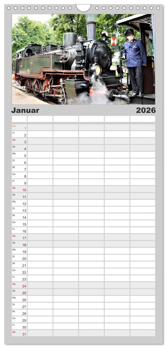 Dampflok-Nostalgie - schwere Lokomotiven (CALVENDO Familienplaner 2026)