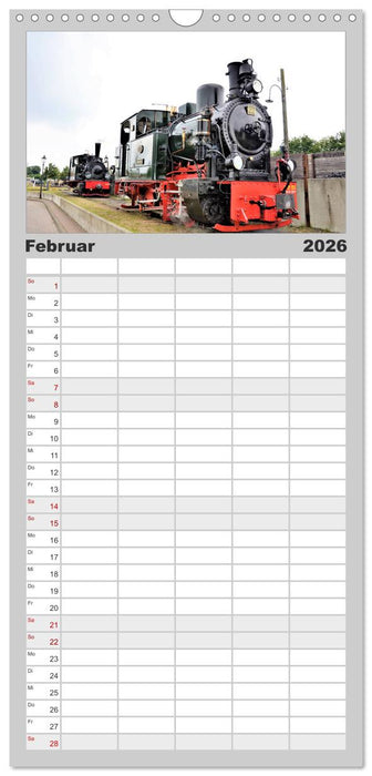 Dampflok-Nostalgie - schwere Lokomotiven (CALVENDO Familienplaner 2026)