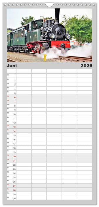 Dampflok-Nostalgie - schwere Lokomotiven (CALVENDO Familienplaner 2026)